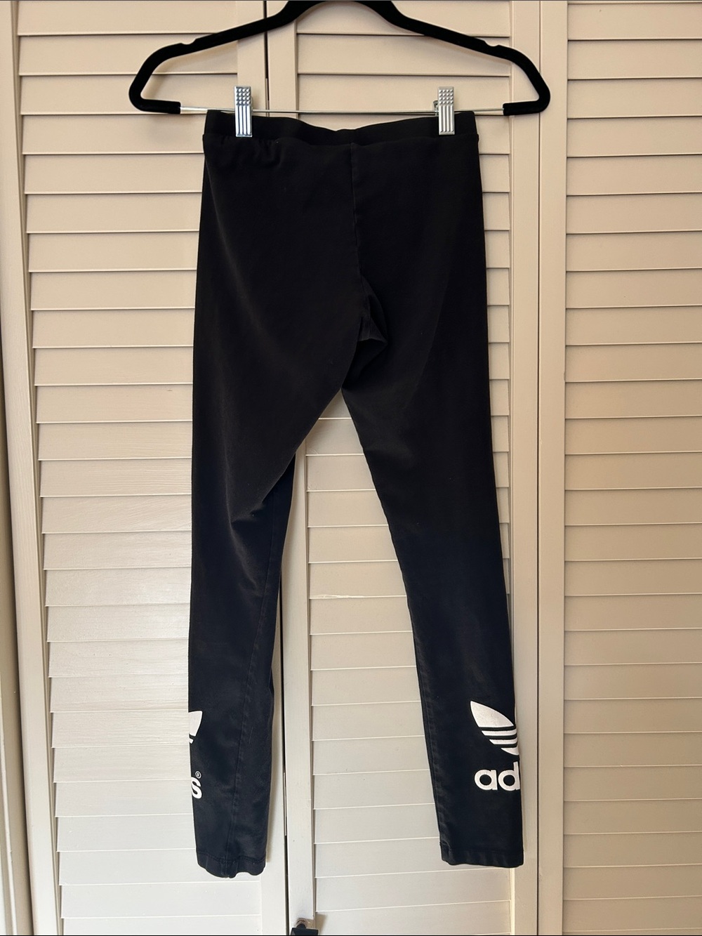 adidas Black Leggings with White Logo Size XS - Picture 5 of 5